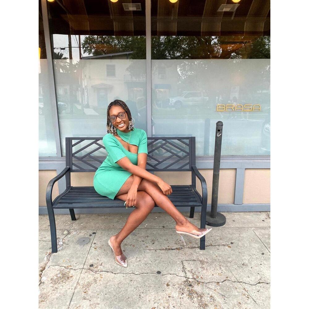 Giuliana Sweater Mini Dress - Green